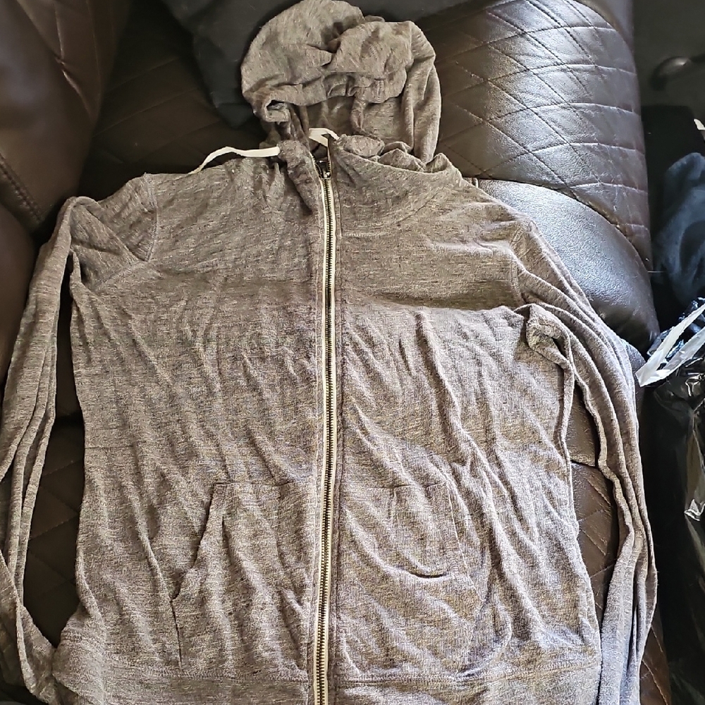 Gray Zip-Up Hoodie